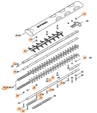Zestaw urządzenia tnącego 600 mm / 24" R, Stihl 42377105911