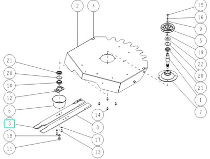 Ostrze mulczujące, Orec 0258-70400