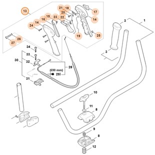 Rękojeść manipulacyjna, Stihl 41287901300