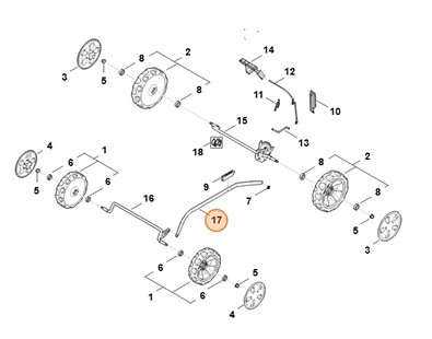 Dźwignia przesuwna, Stihl WA407038800
