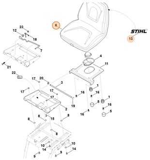 Siedzenie, Stihl 61707600302
