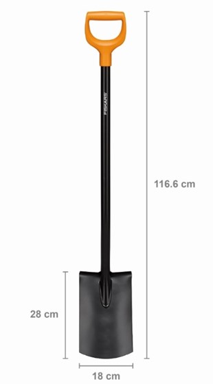 Szpadel prosty SOLID metalowy, Fiskars 1066717