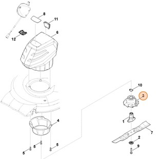 Wirnik wentylatora z kołem pasowym, Stihl 63386073000