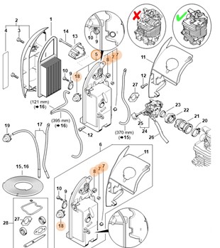 Obudowa filtra, Stihl 42821402851