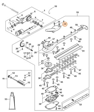Dźwignia nastawcza, Stihl 42437002901