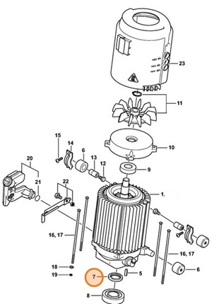 Pierścień uszczelniający wał, Stihl 47577092100
