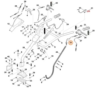 Cięgno sprzęgła regulacji uchwytu kierującego, Stihl 62517109901