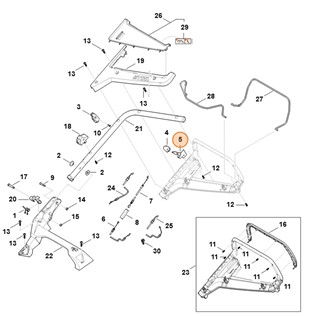 Dźwignia regulacyjna, Stihl 63587002900
