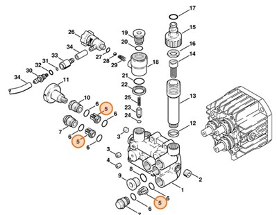 Zestaw zaworów, Stihl 47317006250