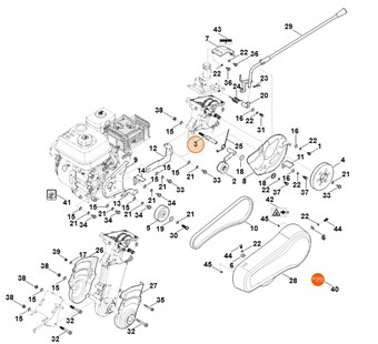 Wałek (wałek napinający), Stihl 62507111000