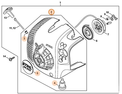 Obudowa wentylatora, Stihl 42410801803