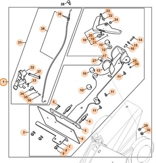 Przystawka “Zawieszenie” TS 700, 800, Stihl 42247900705