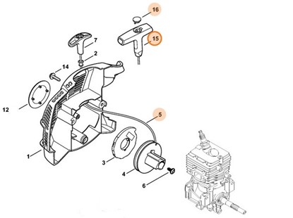 Uchwyt ElastoStart, Ø 2,7 mm, Stihl 00001903403