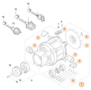 Silnik elektryczny 220-240V/50, 60 Hz, 1,7 kW, Stihl 49506000206