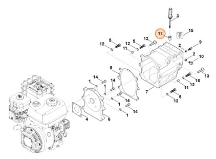Króciec wlewu oleju, Stihl 62516461700