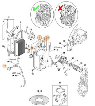 Obudowa filtra, Stihl 42821402850