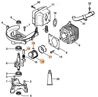 Tłok Ø 34 mm, Stihl 42370302002