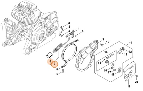 Sprężyna naciągowa, Stihl 11441605500