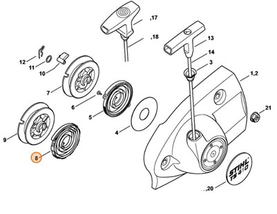 Sprężyna powrotna, Stihl 42381900601
