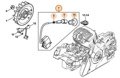 Moduł zapłonowy, Stihl 11414001307