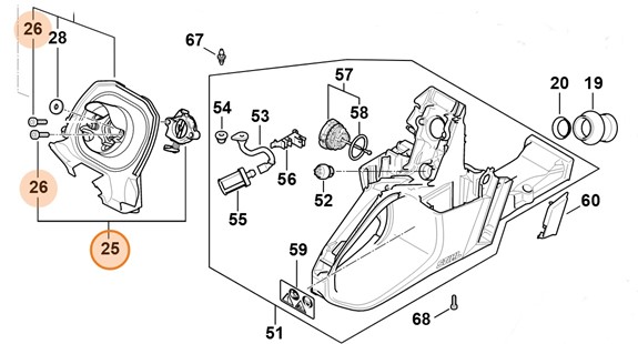 Obudowa przepustnicy, Stihl 11471206901