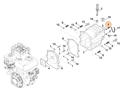 Śruba mocowania sprężyny, Stihl 62517160403