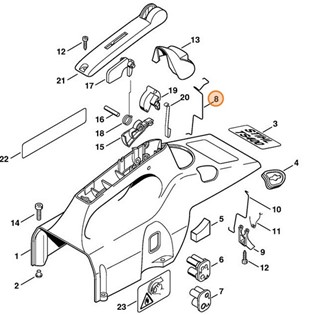 Cięgno sterowania główną przepustnicą, Stihl 42231821500