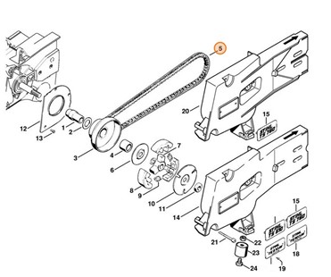 Wąski pasek klinowy 9,5x912LW, Stihl 94900007892