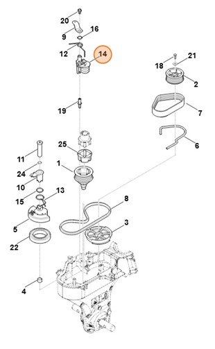 Dźwignia naprężająca, Stihl 62417405385
