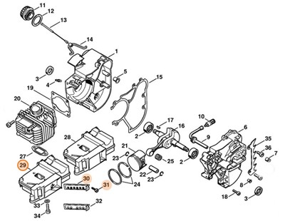 Tłumik wydechu spalin, Stihl 11291400601