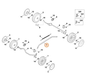 Dźwignia przełożenia, Stihl 63717038800