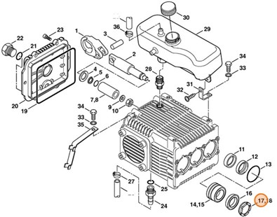 Zestaw pierścieni oporowych, Stihl 47470071052