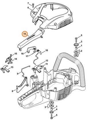 Okładzina uchwytu, Stihl 42427910600