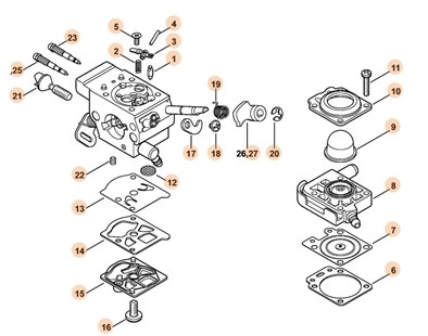 Gaźnik WTF-6A, Stihl 41471200601
