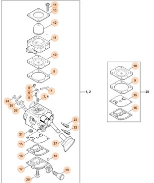 Gaźnik 4241/32, Stihl 42411200632