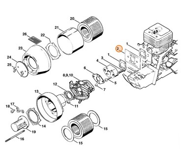 Blaszany element chłodzący, Stihl 11081212200