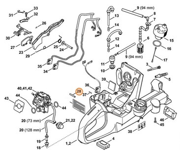 Trzpień cylindryczny 4x28, Stihl 9381 003 2180