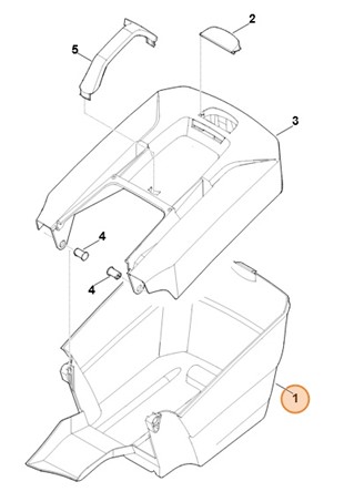Dolna część kosza na trawę, Stihl 63117039602