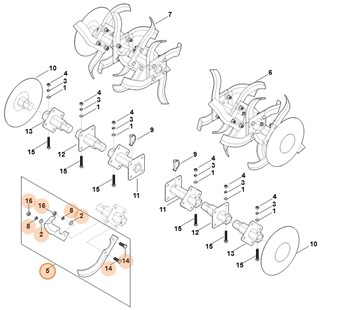 Zestaw naprawczy noży, Stihl 62510071800