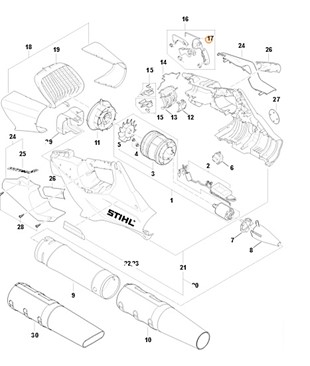Sprężyna piórowa, Stihl BA024358900