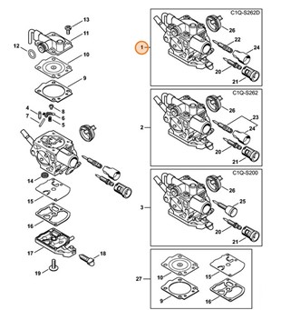 Gaźnik C1Q-S262E, Stihl 11461200604