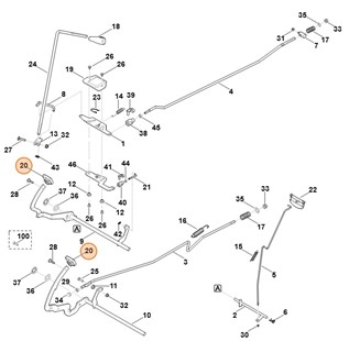 Wykładzina gumowa pedału, Stihl 61707047100