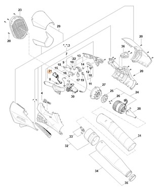 Wiązka kabli, Stihl BA014003400