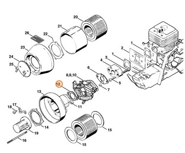 Uszczelka filtra, Stihl 11061491200