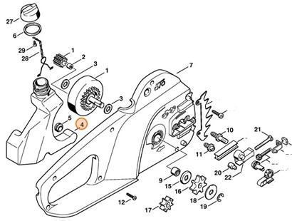 Zbiornik oleju, Stihl 12083510300