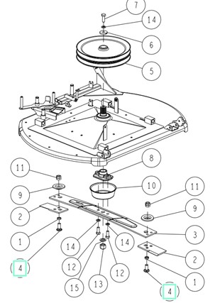 Śruba ostrza RM 952/RM 982F/RMK 150, Orec 0207-50200