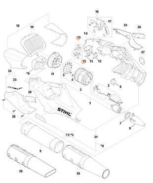 Dźwignia blokady, Stihl BA024309800