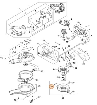 Sprężyna ramieniowa, Stihl 00009980624