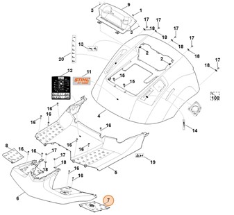 Dywanik lewy, Stihl 61407065401
