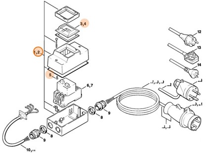 Obudowa przełącznika, Stihl 47164301110